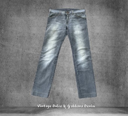 Vintage Dolce & Gabbana 14 Gold Aging Denim