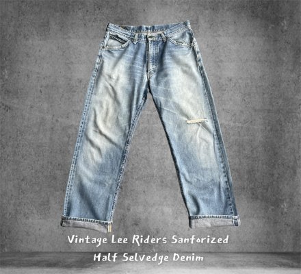 Vintage Lee Riders Sanforized Selvedge Denim