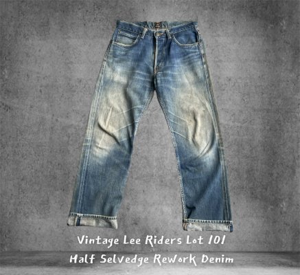 Vintage Lee Riders 101 Selvedge Rework Denim