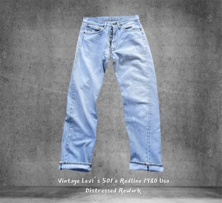 Vintage 1980 Levi’s 501 e Redline Selvedge Denim
