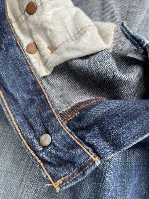 Vintage Levis 523 e Orange line selvedge denim