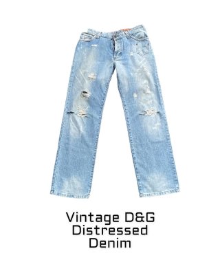 Vintage Dolce & Gabbana Aging Distressed Denim