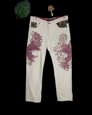 Bukkir Abou Full Embroidery Jeans