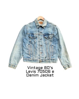 Vintage 80’s Levis 70506 e Stone Wash Denim Jacket