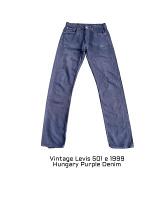 Vintage 1999 Levis 501 e Purple Denim