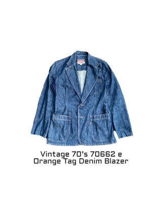 Vintage 70’s Levis 70662 e Orange Tag Denim Blazer