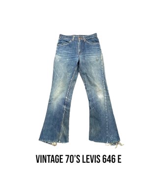 Vintage 70’s Levis 646 E Orange Tag