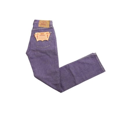 VINTAGE LEVI’S 501 DEADSTOCK PURPLE BUTTON FLY JEANS 27