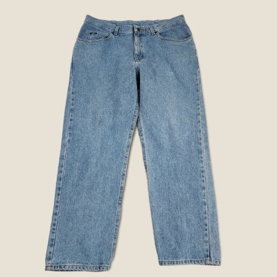 Vintage Lee Regular Straight Legs Jeans Blue Light Wash 38x30 REAL 34W - GOOD
