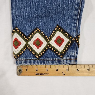 Vintage Calvin Klein Jeans Women 4 Y2K Double Stone Breaded quilted - NEW