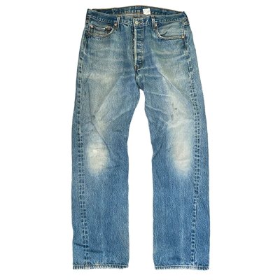 Vintage Levis 501 Original Straight Fit Denim Blue Jeans W38 L36