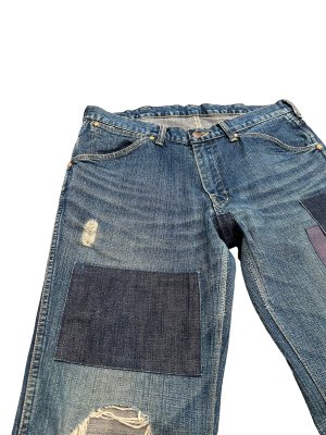 AW03 Number (N)ine Touch Me I’m Sick Kurt Cobain Distressed Patchwork Denim