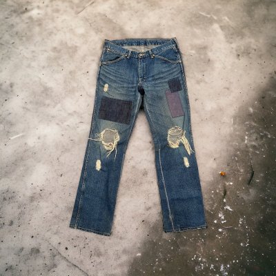 AW03 Number (N)ine Touch Me I’m Sick Kurt Cobain Distressed Patchwork Denim