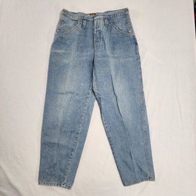 Vintage 80s Calvin Klein Women Sailor High Rise Jeans Tapered Size 32 X 27