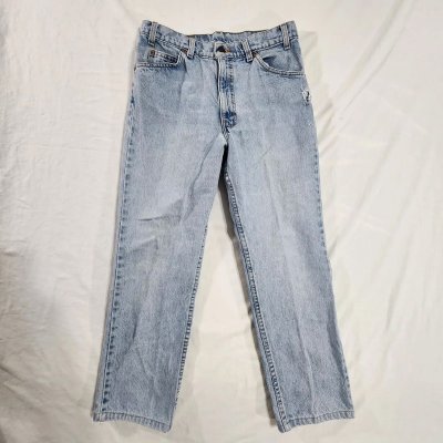 Vintage Levis Light Wash 30 X 25 Distressed Worn Tattere Blue Jeans Orange Tab